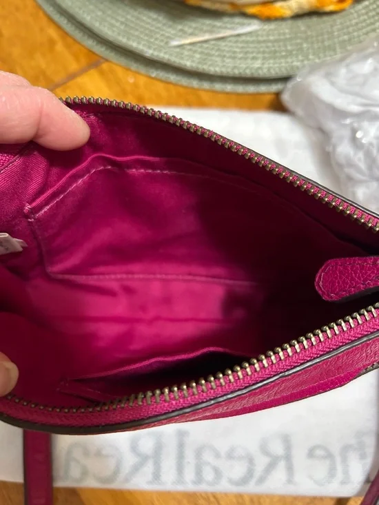 Coach Hot Pink Pebbled Leather Crossbody Bag - Picture 4 of 6